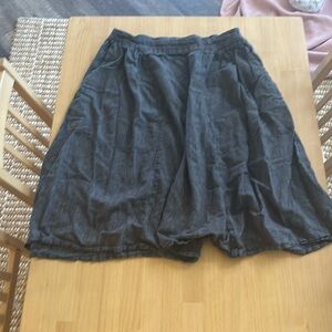 Pamut Apparel Railroad Stripe Midi Skirt with Pockets